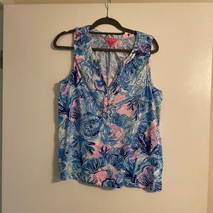 Lilly Pulitzer Essie Top Size XL EUC
